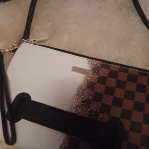 Stylish Black and Brown Checkered Handbag